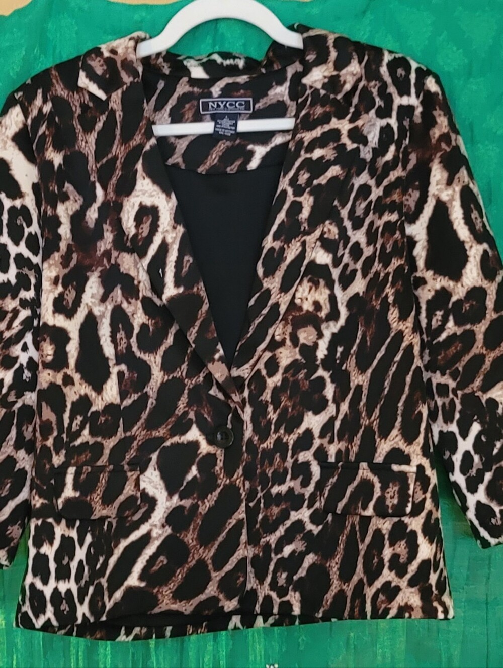 NYCC Leopard Print Blazer - Brown & Black